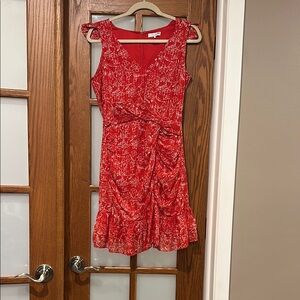 Parker Scarlet Floral Mini Dress